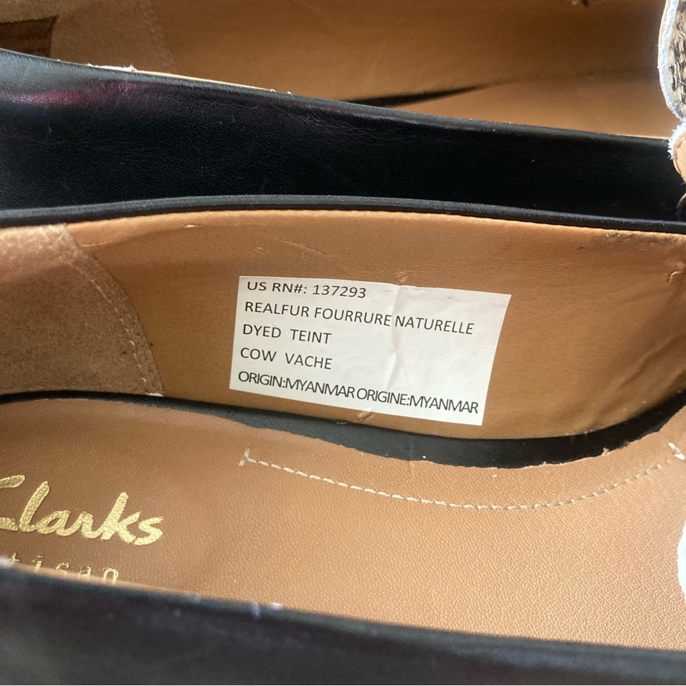 Clarks Artisan Glick Avalee Loafers Calf Hair size 8.5 NWOT - Picture 4 of 8